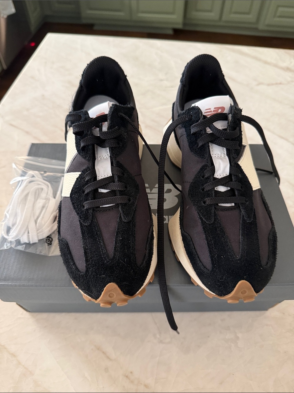 New Balance 925 Black, White & Gum  Sneakers
